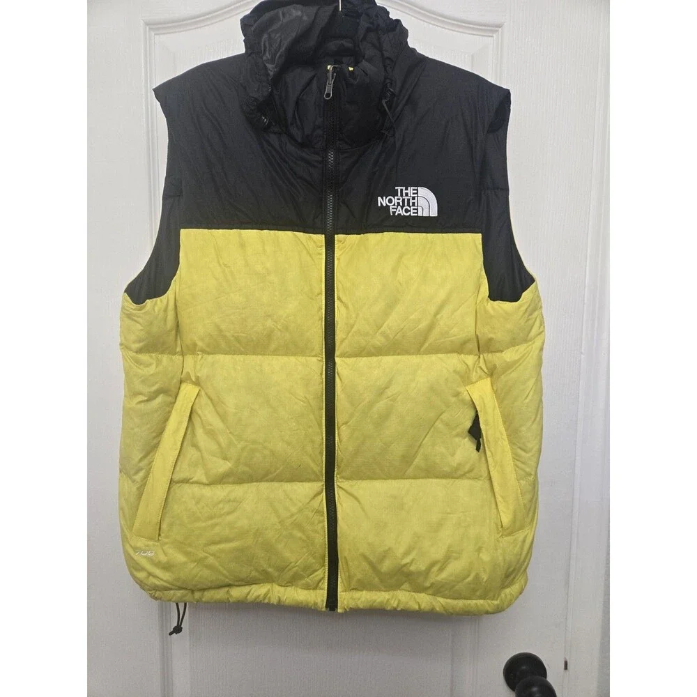 The North Face 1996 Retro Nuptse Vest Mens Large Yellow 700 Down Puffer